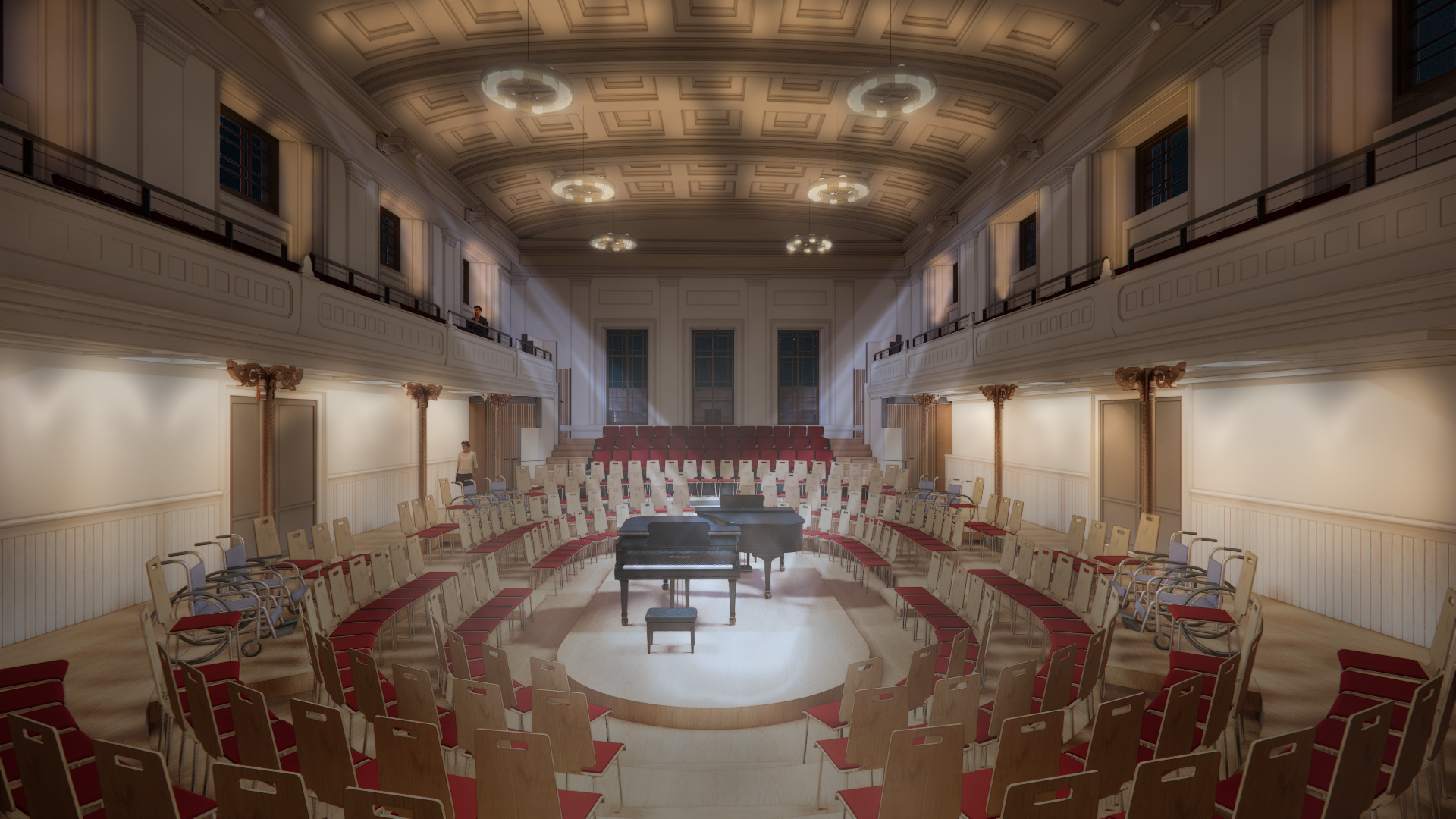 Main hall lighting